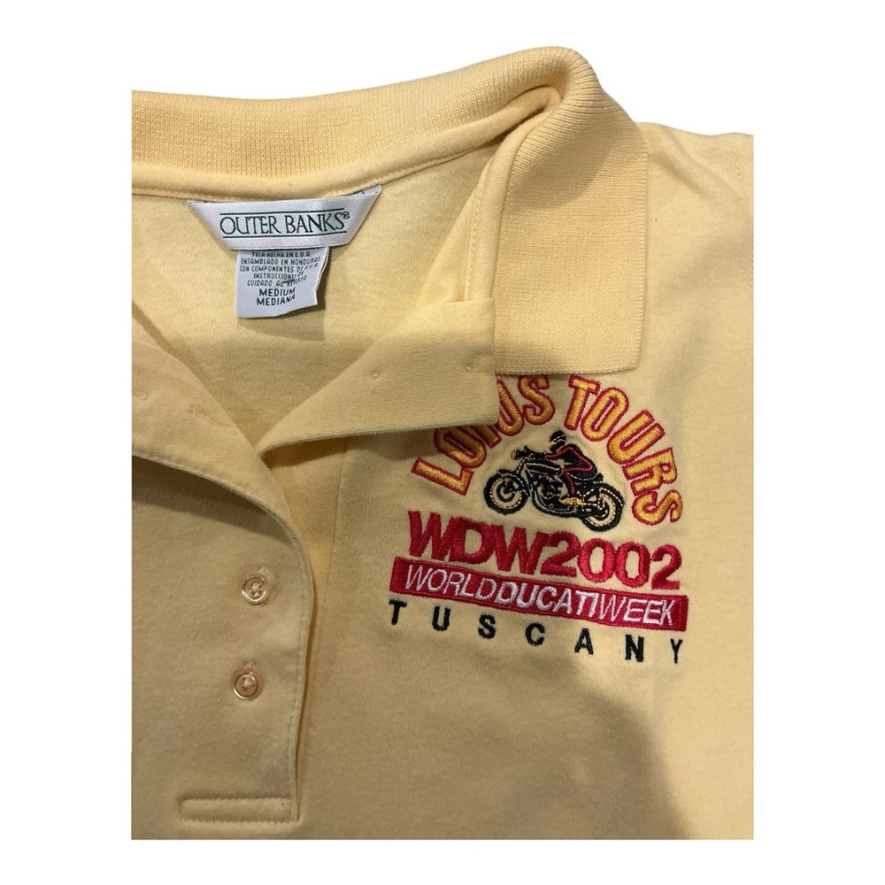 Outer Banks Lotus Tour WDW2002 World Ducati Week Tuscany Sleeveless Polo Shirt - Picture 6 of 6